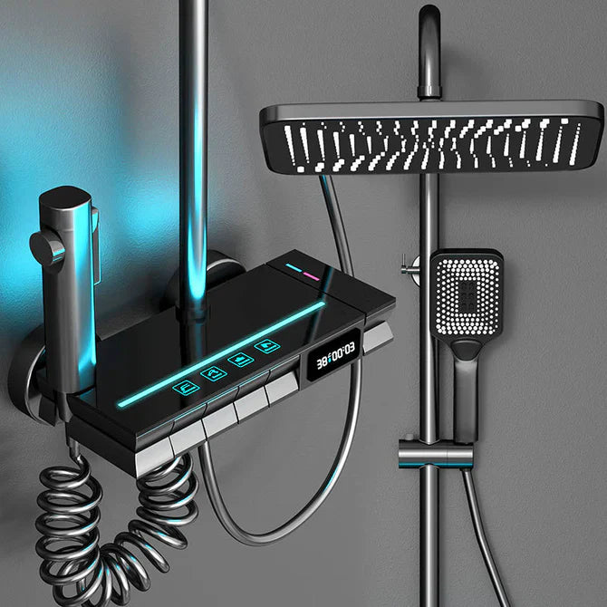 Set de Duș Lux Black - Cu Afișaj Digital și Funcție Termostatică