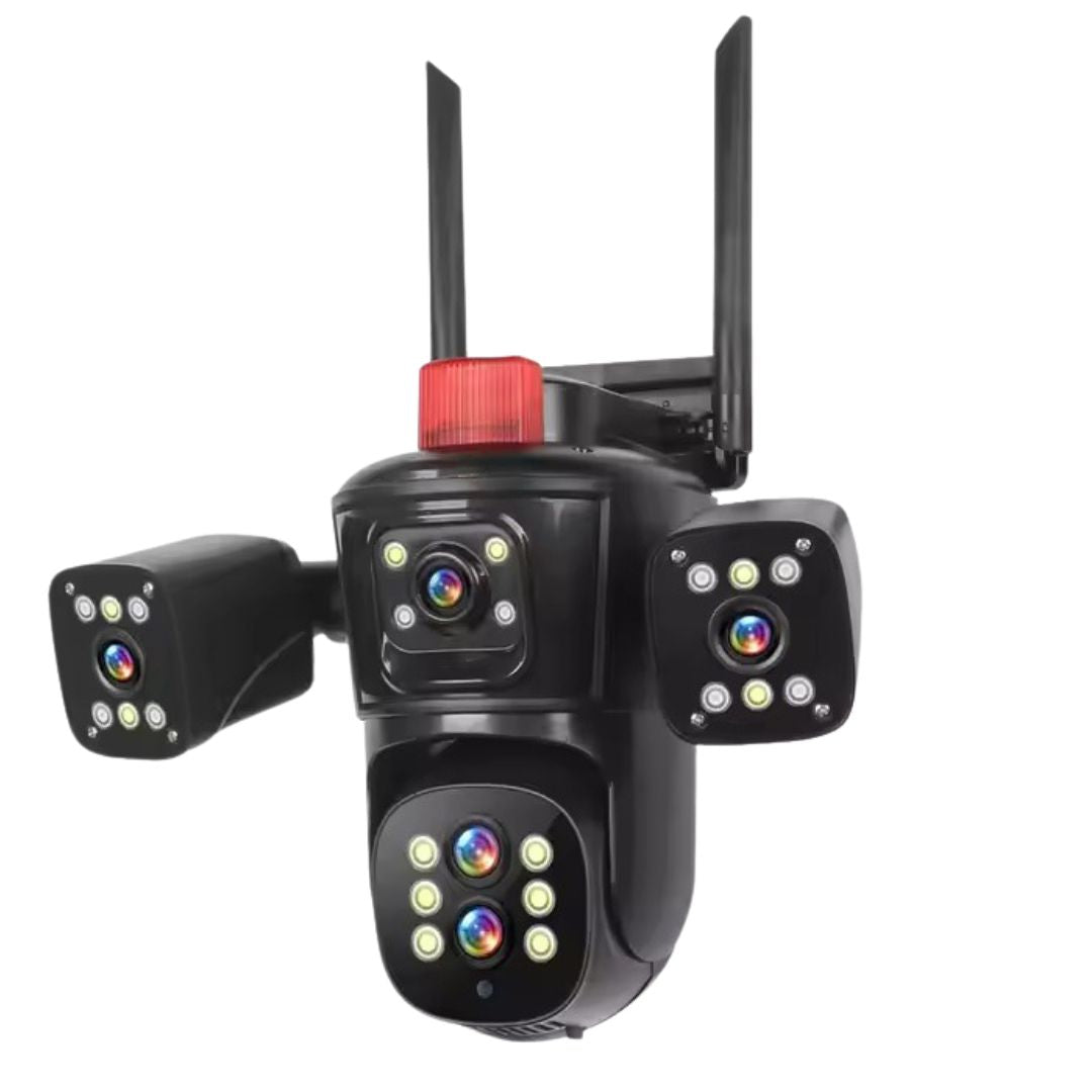 Cameră de Supraveghere PTZ cu WiFi, Rezolutie 10K, 20MP, Zoom Optic 10X, 5 Lentile, Vizualizare pe 4 Ecrane, Night Vision Color, Comunicare Bidirecțională, Functie de Urmărire Automată cu Identificarea tipului de miscare