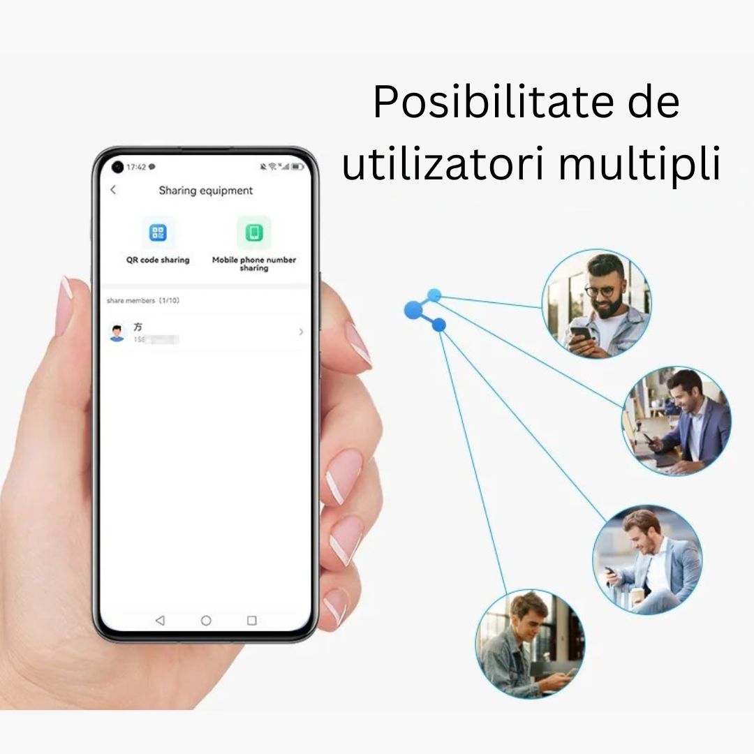 Cameră de Supraveghere PTZ cu WiFi, Rezolutie 10K, 20MP, Zoom Optic 10X, 5 Lentile, Vizualizare pe 4 Ecrane, Night Vision Color, Comunicare Bidirecțională, Functie de Urmărire Automată cu Identificarea tipului de miscare