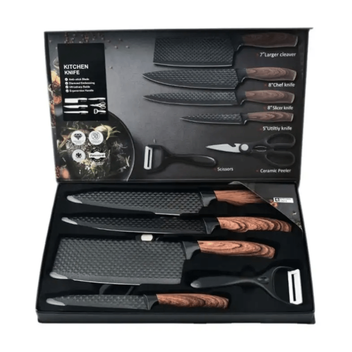 SET 6 Piese Cutite set pentru bucatarie