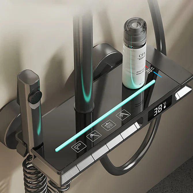 Set de Duș Lux Black - Cu Afișaj Digital și Funcție Termostatică
