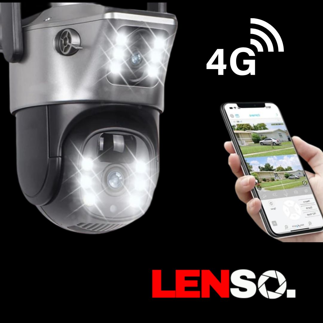 Camera Supraveghere LENSO 4G Dubla + CARD 64GB
