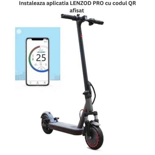 Trotinetă electrică SHARY , 350W, 35 km autonomie, pliabilă, roți 8.5" + CADOU borsetă impermeabilă și suport telefon