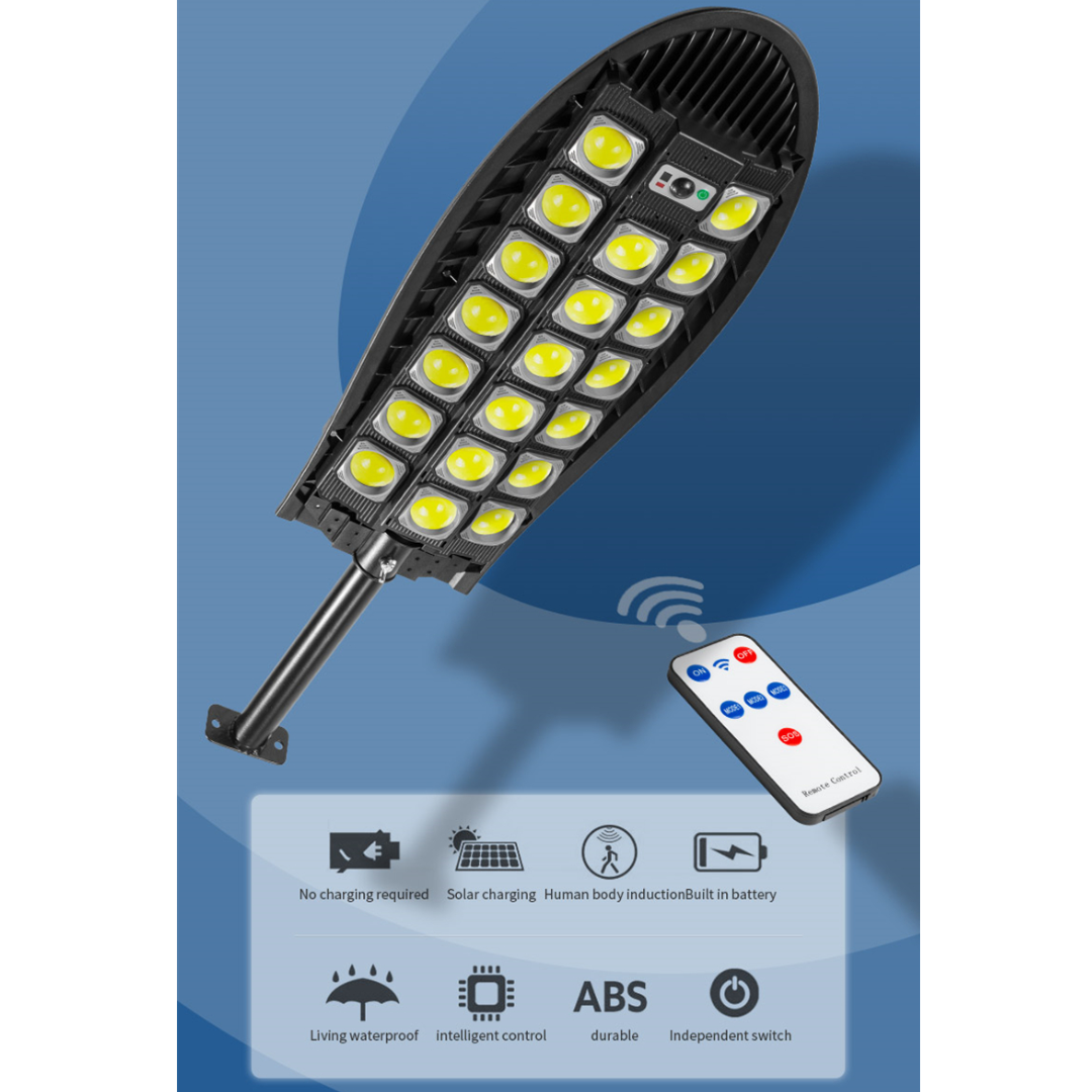 Lampa solară stradală 3300W Ovala - Picior metalic