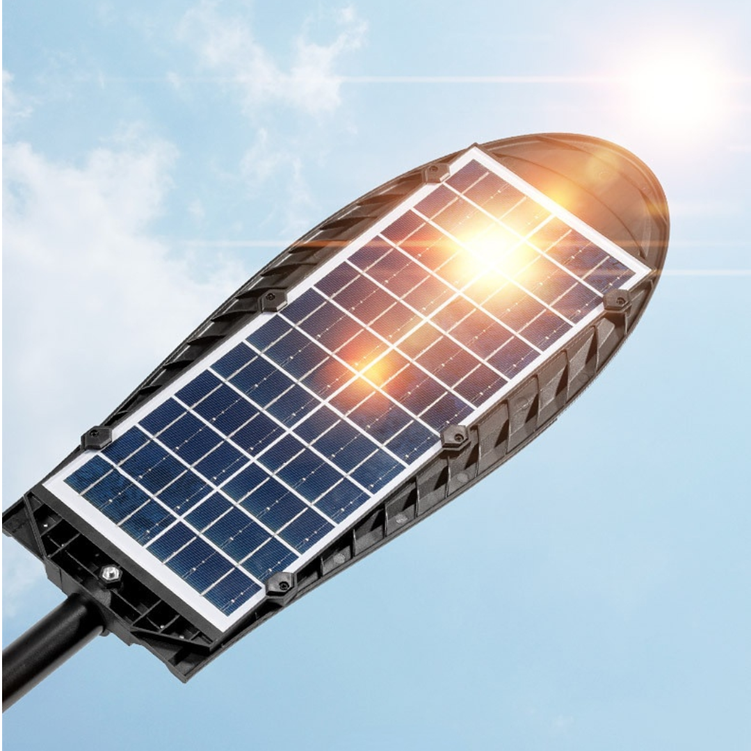 Lampa solară stradală 3300W Ovala - Picior metalic