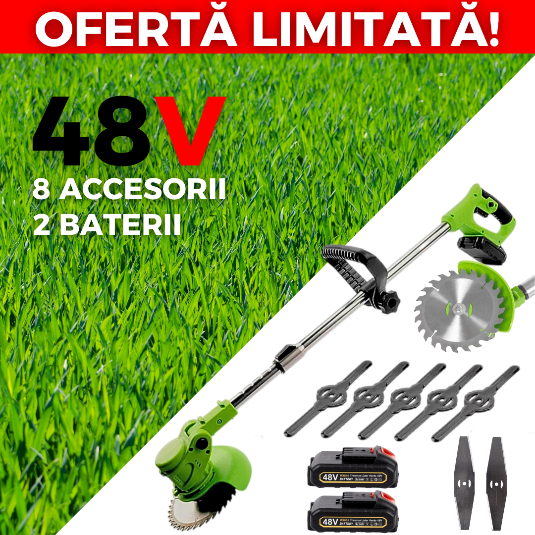 Motocoasa-electrica 48v, 4000mah, 18000 rpm cu 2-acumulatori