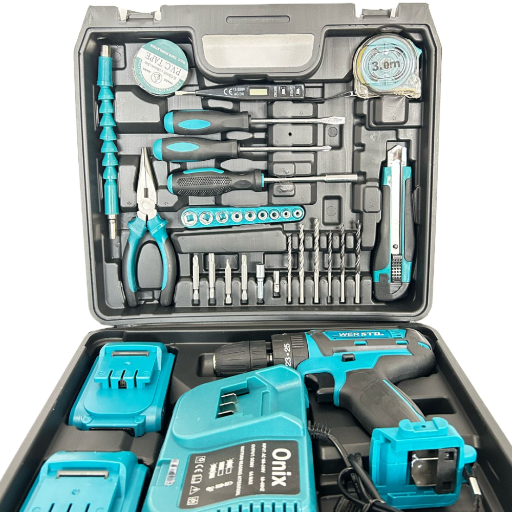 Trusa Bormasina Autofiletanta si Percutie 2 Acumulatori 48V 5Ah + 30 Accesorii