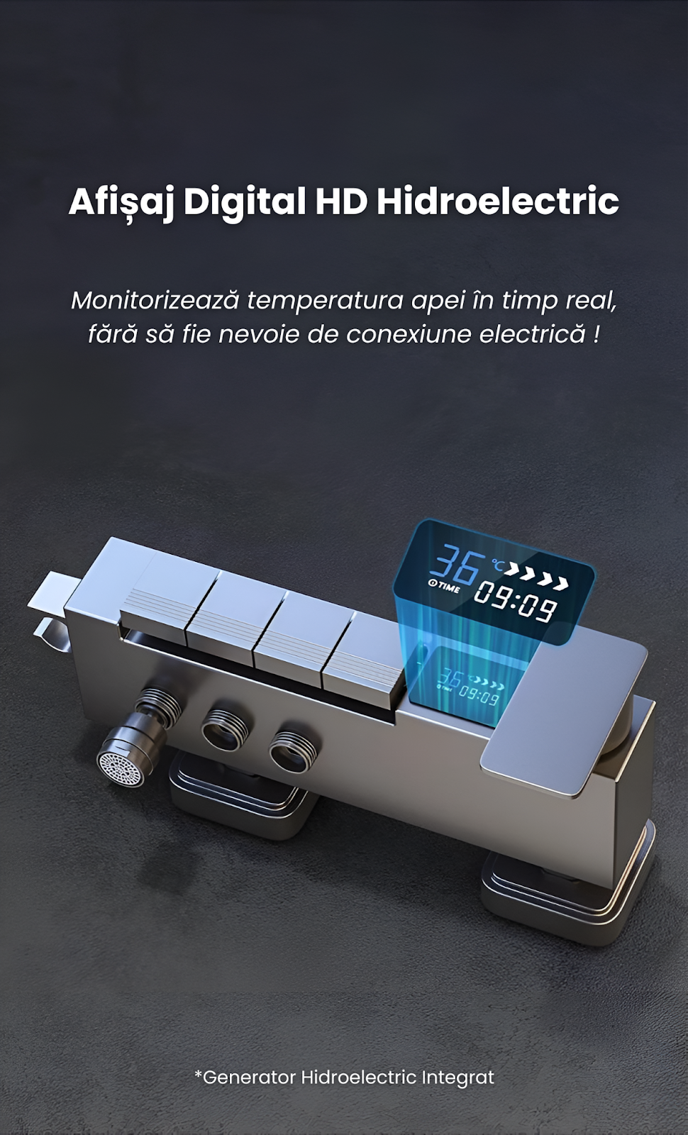Set de Duș Lux Black - Cu Afișaj Digital și Funcție Termostatică