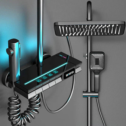 Set de Duș Lux Black - Cu Afișaj Digital și Funcție Termostatică