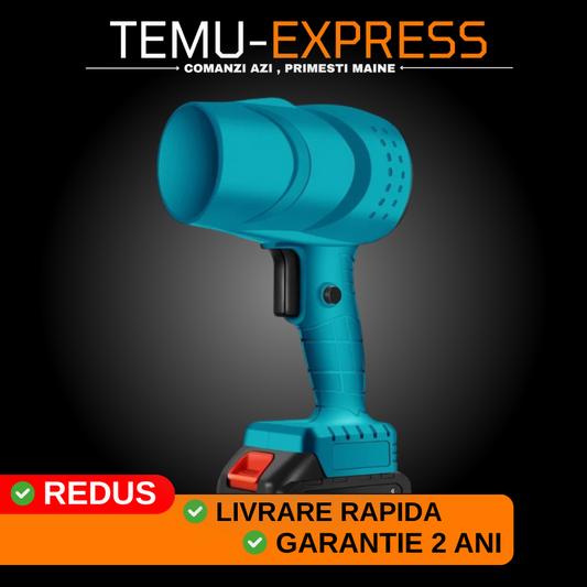 Suflanta de Aer Multifunctionala Portabila 2 acumulatori 48V, 1500 mAh, Viteza de Rotatie 25000 RPM