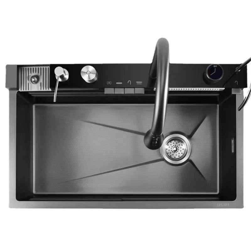 Chiuvetă de bucătărie multifuncțională otel inoxidabil, 75 X 50 X 27 Cm