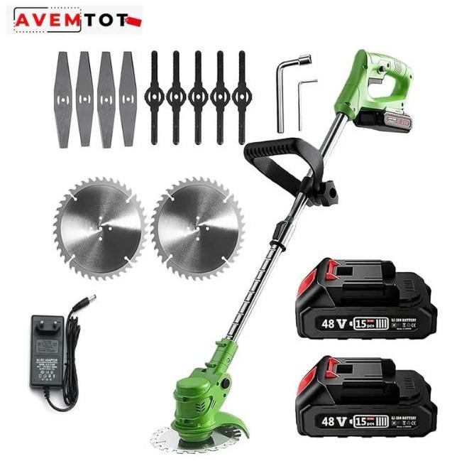 Motocoasa-electrica 48, 6000mah, 18000 rpm cu 2-acumulatori