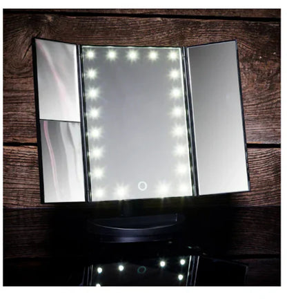 Produs unic! Oglinda cosmetica LED extensibila, buton tactil