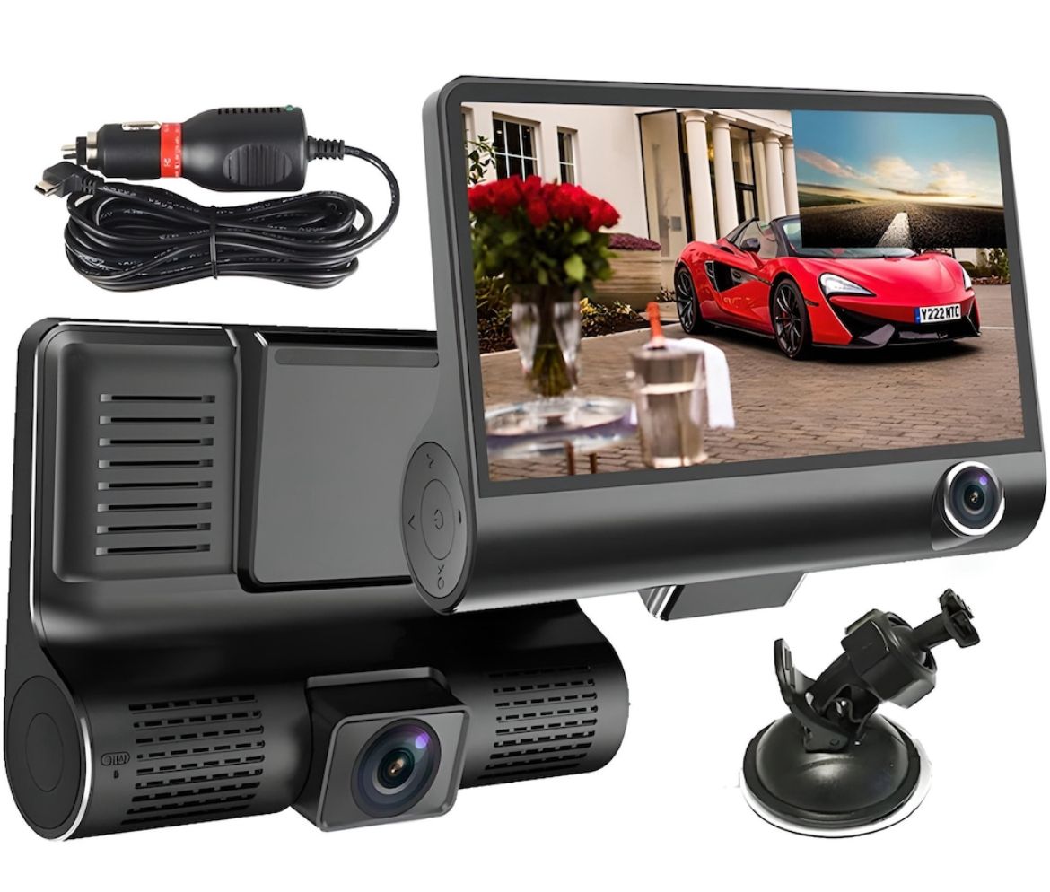 Cameră Video Auto Triplă Fata/Spate/Interior