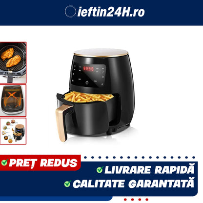 Friteuza cu aer cald AirFryer 2400W, capacitate 6L si afisaj digital