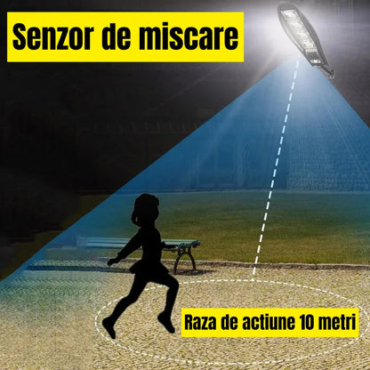 SET 2 x Lampa Stradala 1200W, Incarcare Solara, 65 CM